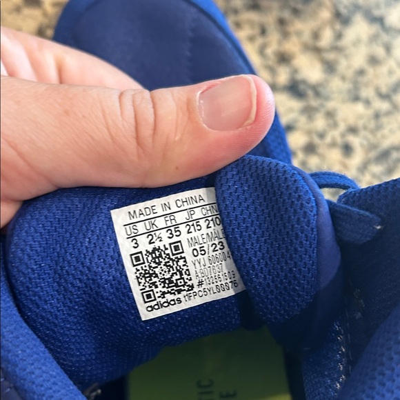 Adidas Kids Navy and Neon Wrestling Sneakers - Picture 5 of 5